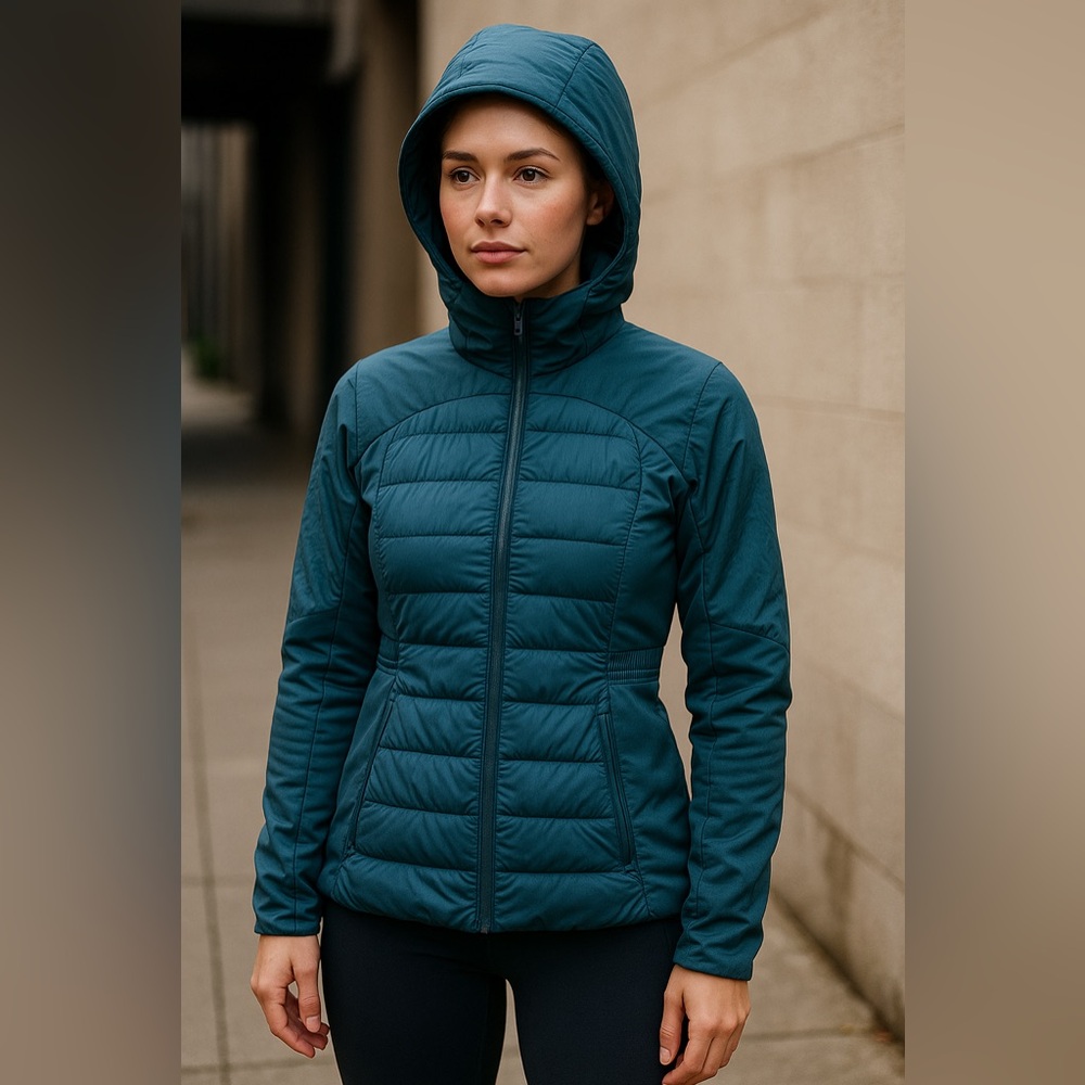 Lululemon Hooded Down Puffer Jacket Blue Size 6